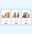 warehouse for mobile app logistic theme vector image vector image