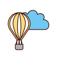 beautiful fantasy cloud with balloon air hot vector image