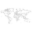 gray map world with countries borders vector image