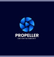 logo propeller gradient colorful style vector image vector image