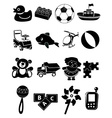 baby toys icons set vector image