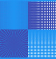 halftone backgrounds with dots in blue vector image