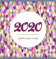 mosaic happy new year 2020 website banner vector image