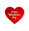 red paper valentines heart vector image