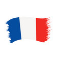 brushstroke painted flag france vector image vector image