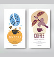 coffee packaging design cover for menu cafe vector image vector image