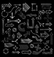 doodle arrows collection vector image vector image