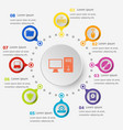 infographic template with computer icons vector image