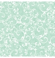 sea green swirly braches seamless pattern vector image