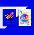 electronic music fest summer wave party poster vector image