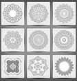 set of ethnic ornamental floral pattern hand drawn vector image