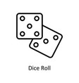 dice roll outline icon design vector image