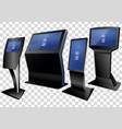 four promotional interactive information kiosk vector image