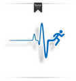 heartbeat make running man symbol stock vector image vector image