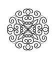 ornamental round lace abstract linear mandala vector image
