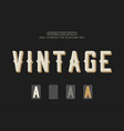 retro text effect vintage editable font vector image vector image