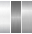 set of polished metallic surface vector image vector image
