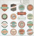 set of vintage retro premium quality labels vector image