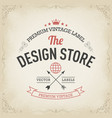 typography logo design in retro style vector image