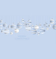 french blue minimal xmas baubles vector image