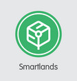 slt - smartlands the icon of money or market vector image