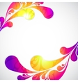 pattern with frame colorful water drop vector image vector image