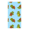 turtle seamless pattern vector image vector image
