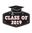 class of 2018 label vector image
