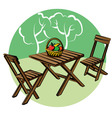 garden furniture vector image vector image