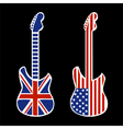 british and american rock and roll guitars vector image vector image