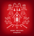 christmas background vector image
