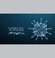 corona virus 3d polygonal text infections vector image