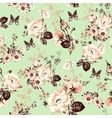 beautiful seamless roses background vector image