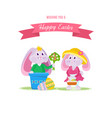 happy easter greeting card vector image
