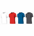 set t-shirts on white background vector image