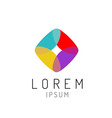 abstract transparent overlay logo template vector image vector image
