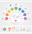 business timeline elements template vector image vector image