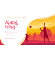 family values landing page template vector image vector image