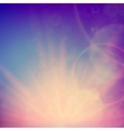 abstract sunset on sky with lenses flare vector image vector image