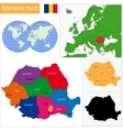 romania map vector image