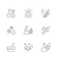 set line icons of essential oil vector image