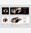 gym and fitness banner promotion template vector image
