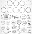 set of vintage badges and labels vector image