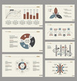 seven business slide templates set vector image