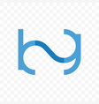 letter b g ligature monogram icon vector image vector image