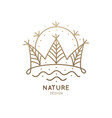 logo sun firs vector image