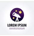 astronomy logo design template telescope vector image
