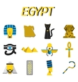 egypt flat icons set vector image