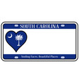 south carolina state license plate vector image