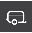 caravan icon on dark vector image